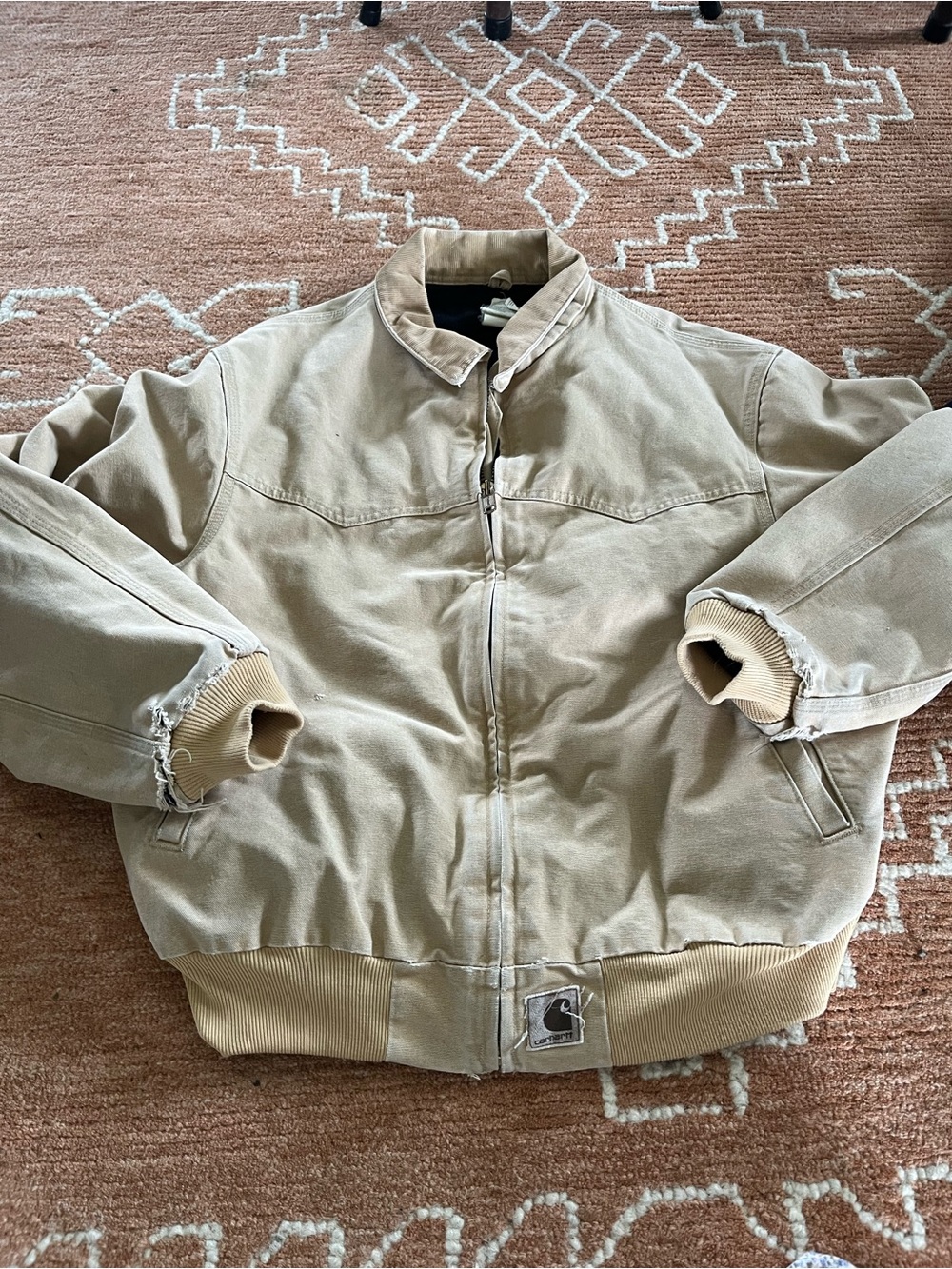 Vintage Carhartt barn coat J14WET Beige Work Jacket Men’s 2XL